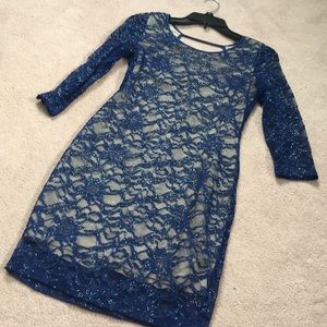 Sexy Blue tight homecoming dress